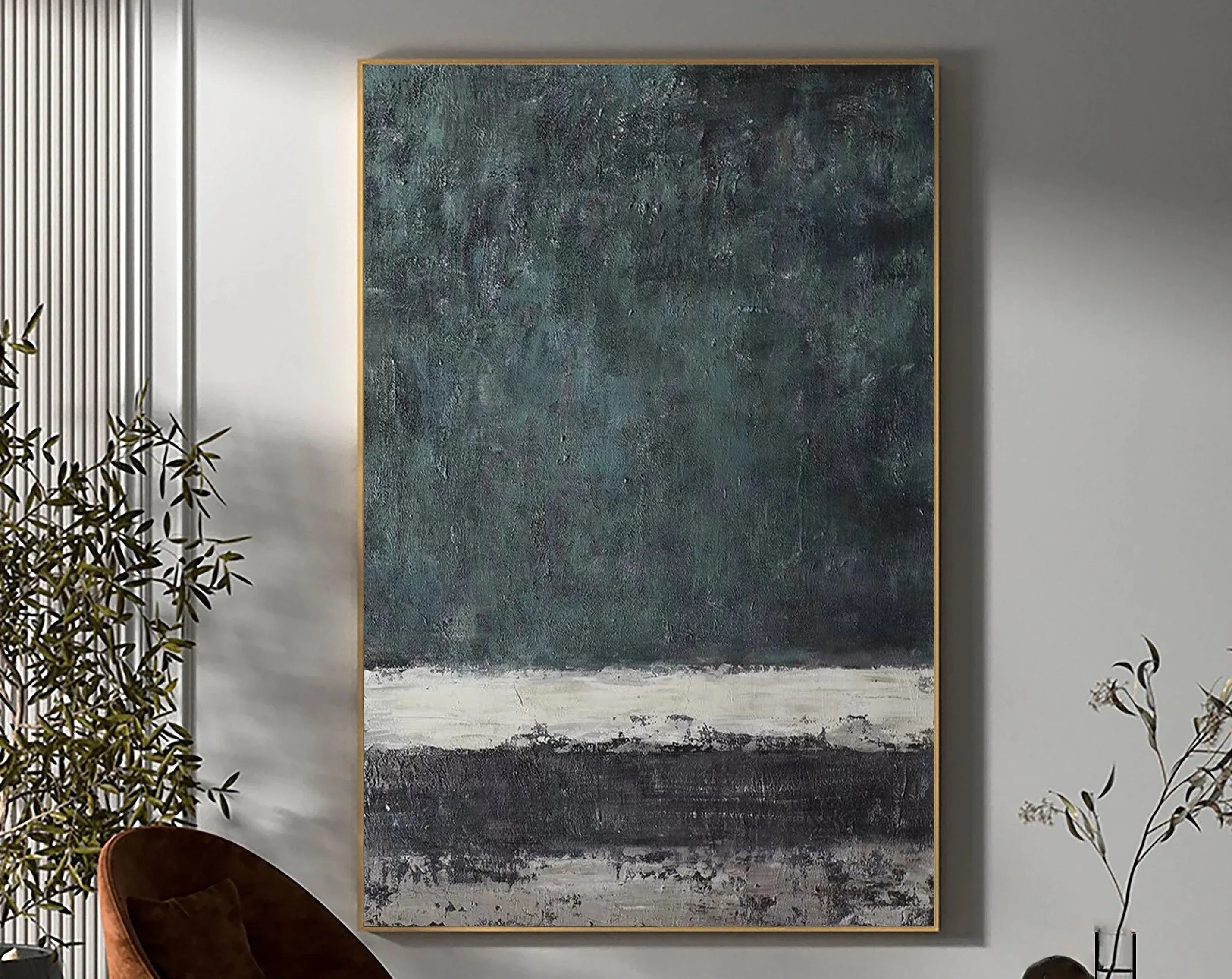 Echoes of Serenity-Modern Hand-Painted Thick Layered Abstract Wall Art