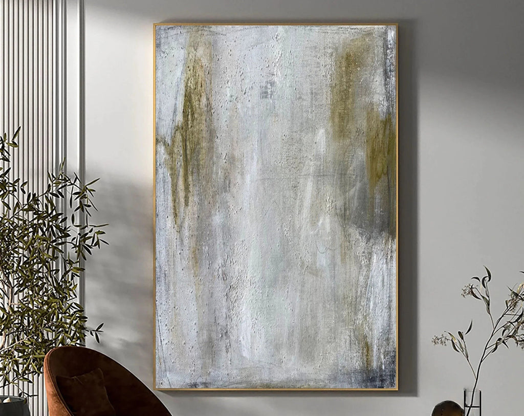 Gray Texture Echo-Grey Green Abstract Texture Wall Art for Modern Home Decoration