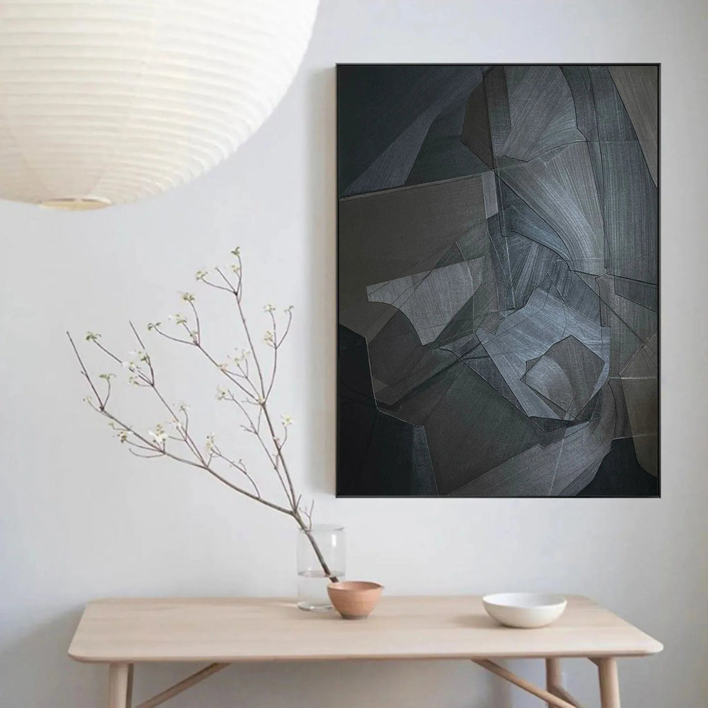 Shadow Geometry-Modern Interior Design Hand drawn 3D Linear Geometry Abstract Wall Art