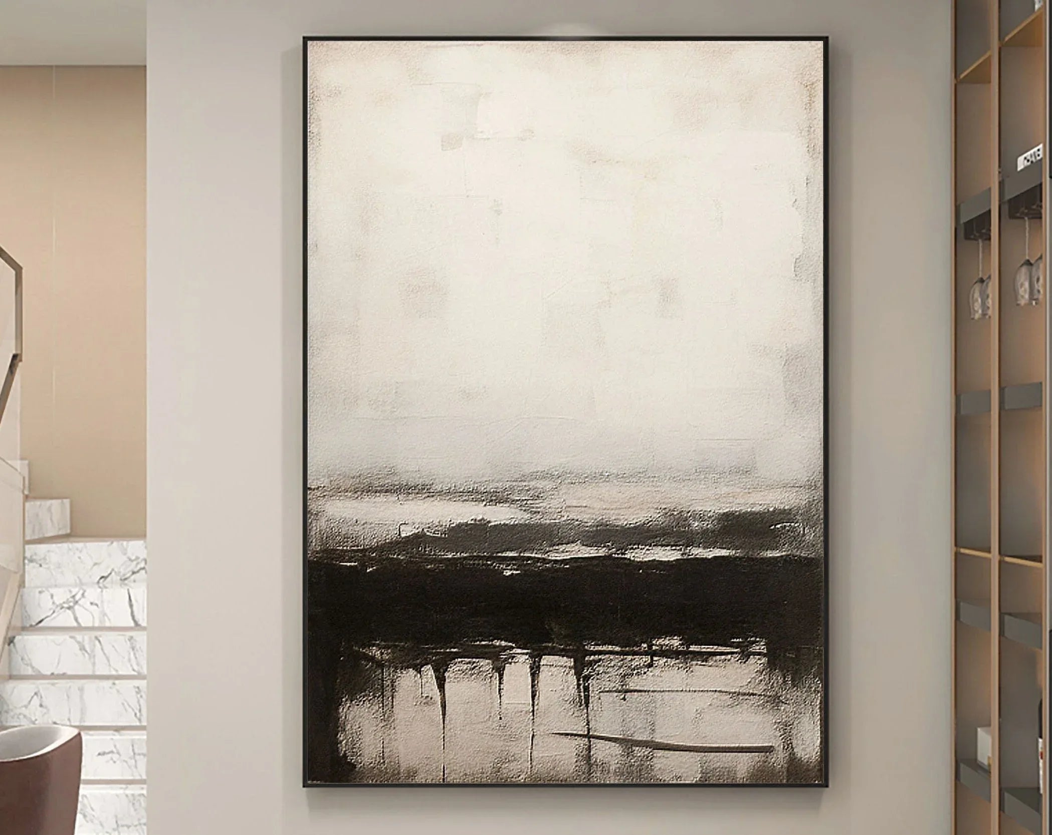 Serene Horizons-Modern Interior Decoration Abstract Artistic Conception Wall Art