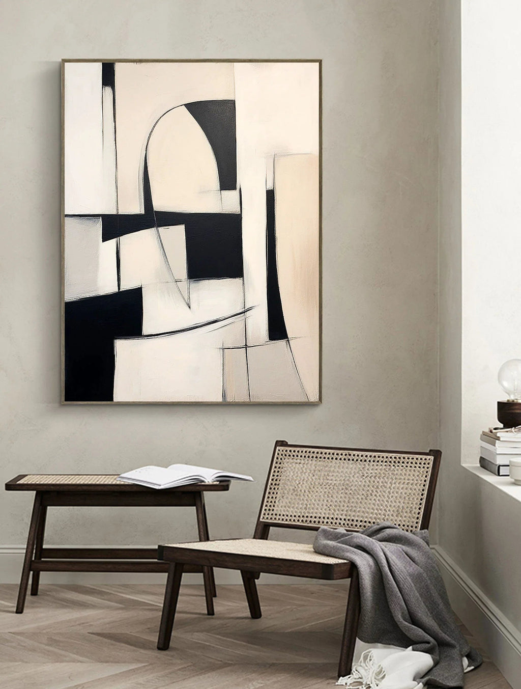 Abstract Harmony-Modern Interior Design Geometric Abstract Wall Art