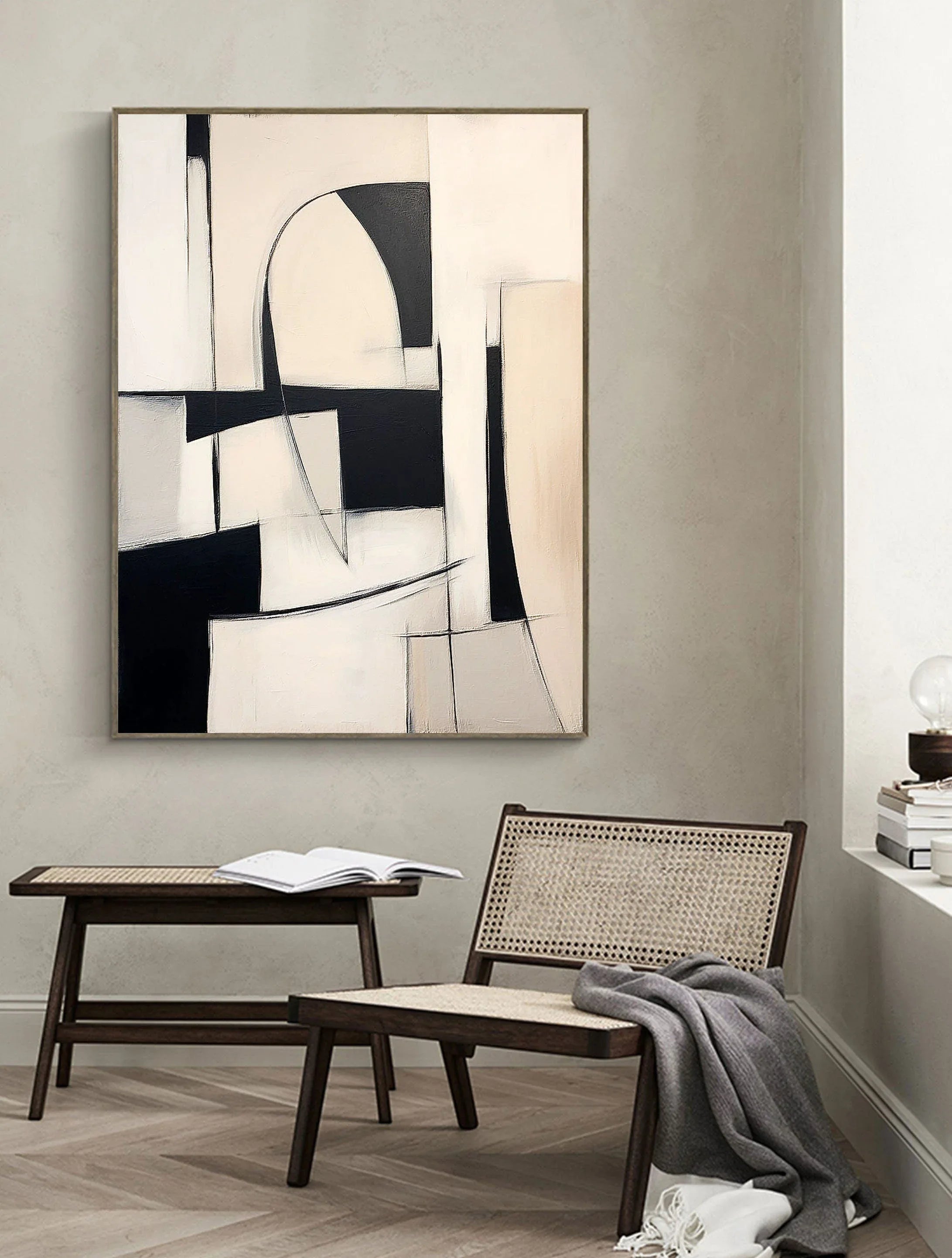 Abstract Harmony-Modern Interior Design Geometric Abstract Wall Art
