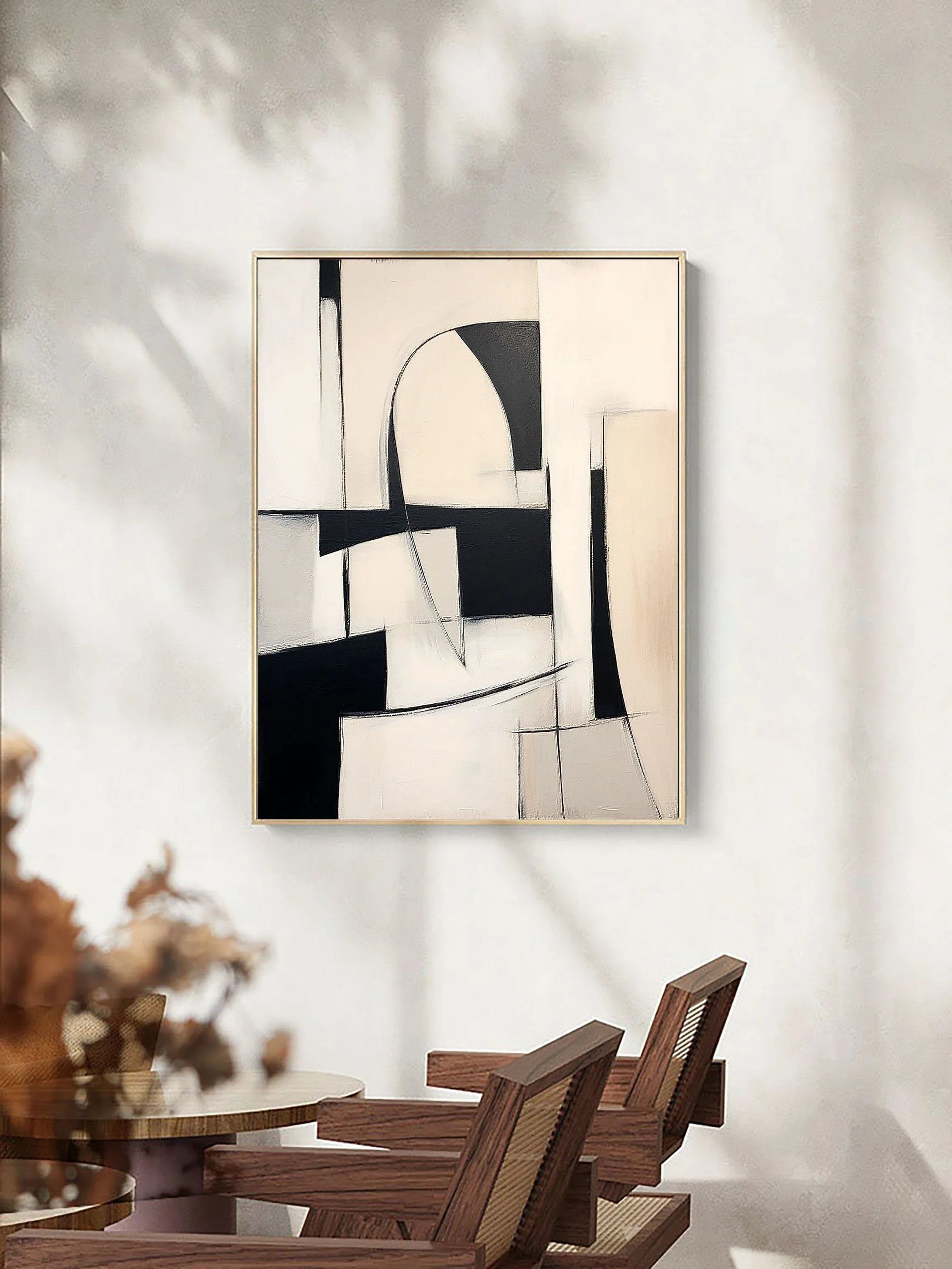 Abstract Harmony-Modern Interior Design Geometric Abstract Wall Art