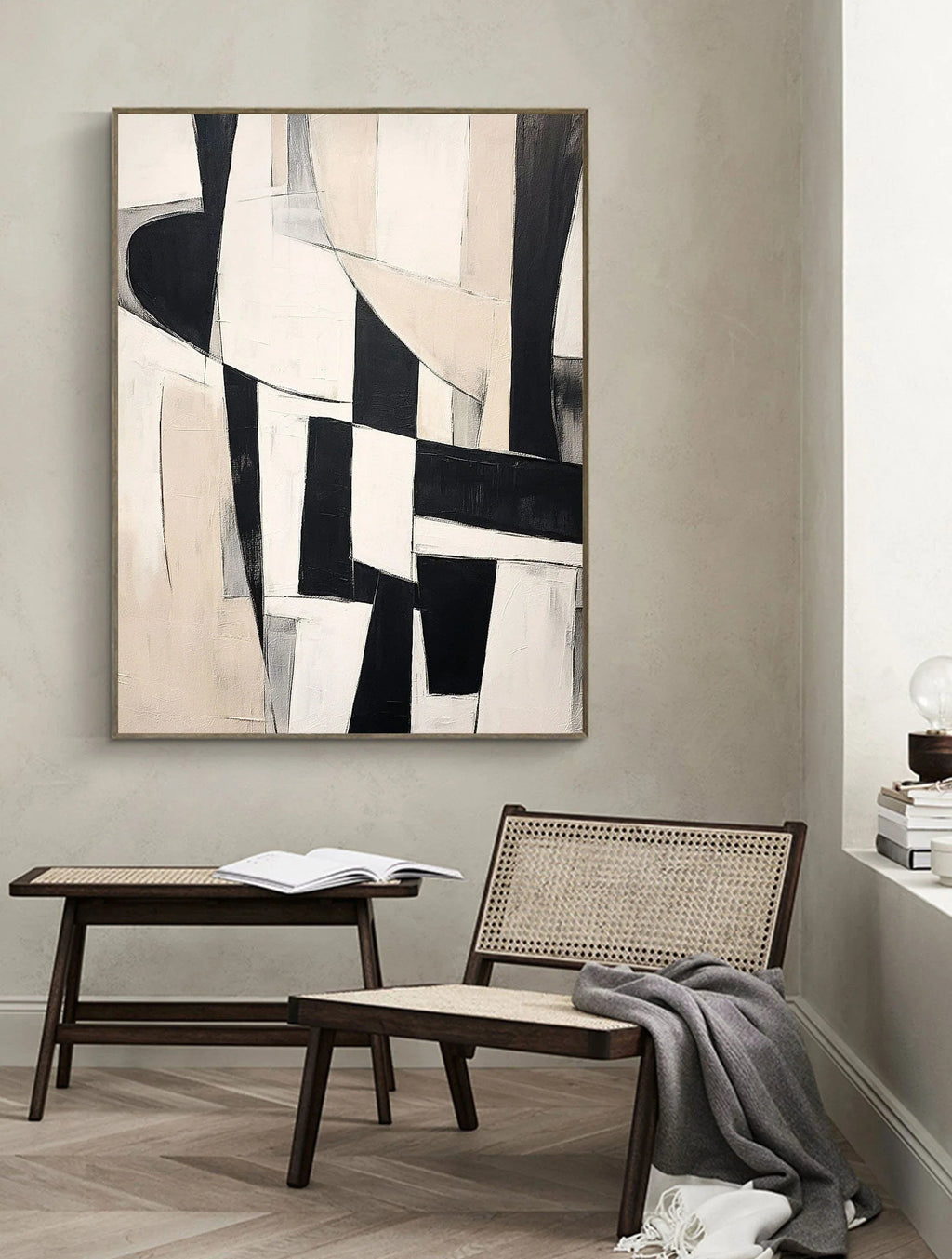 Dynamic Layers-Modern minimalist home decoration abstract geometric wall art