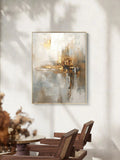 Radiant Reflection-Light Luxury Gold Foil Texture Thick Coating Abstract Wall Art