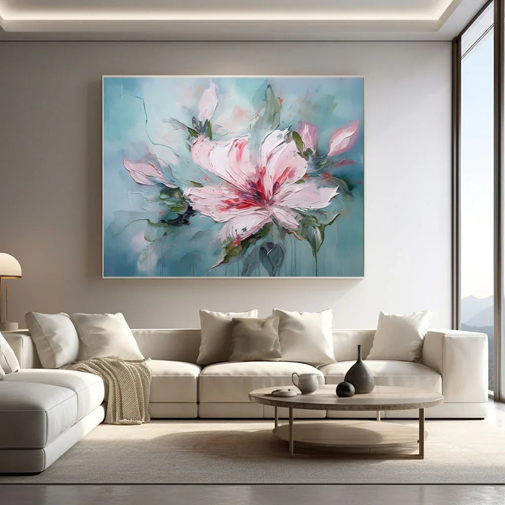 Blossom Symphony-Abstract Floral Texture Wall Art for Home Decoration#FL10038