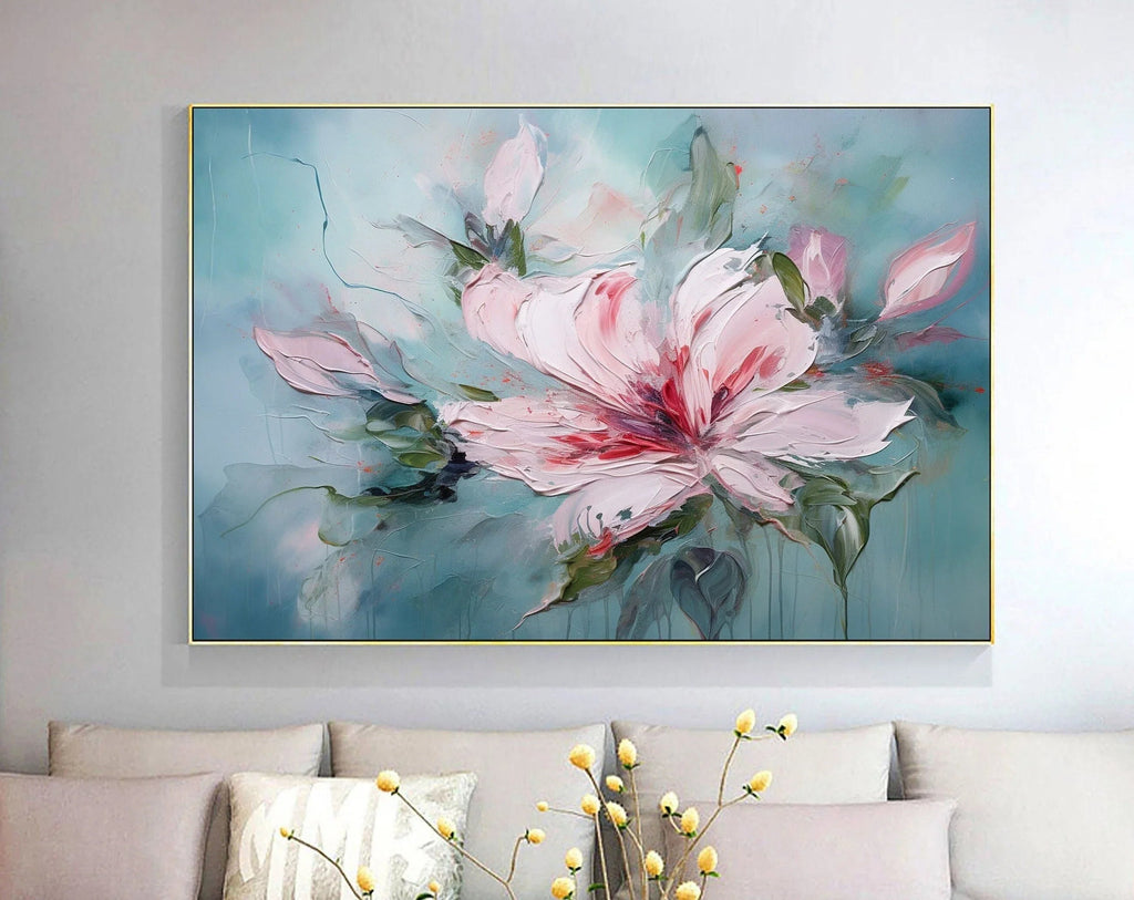 Blossom Symphony-Abstract Floral Texture Wall Art for Home Decoration#FL10038