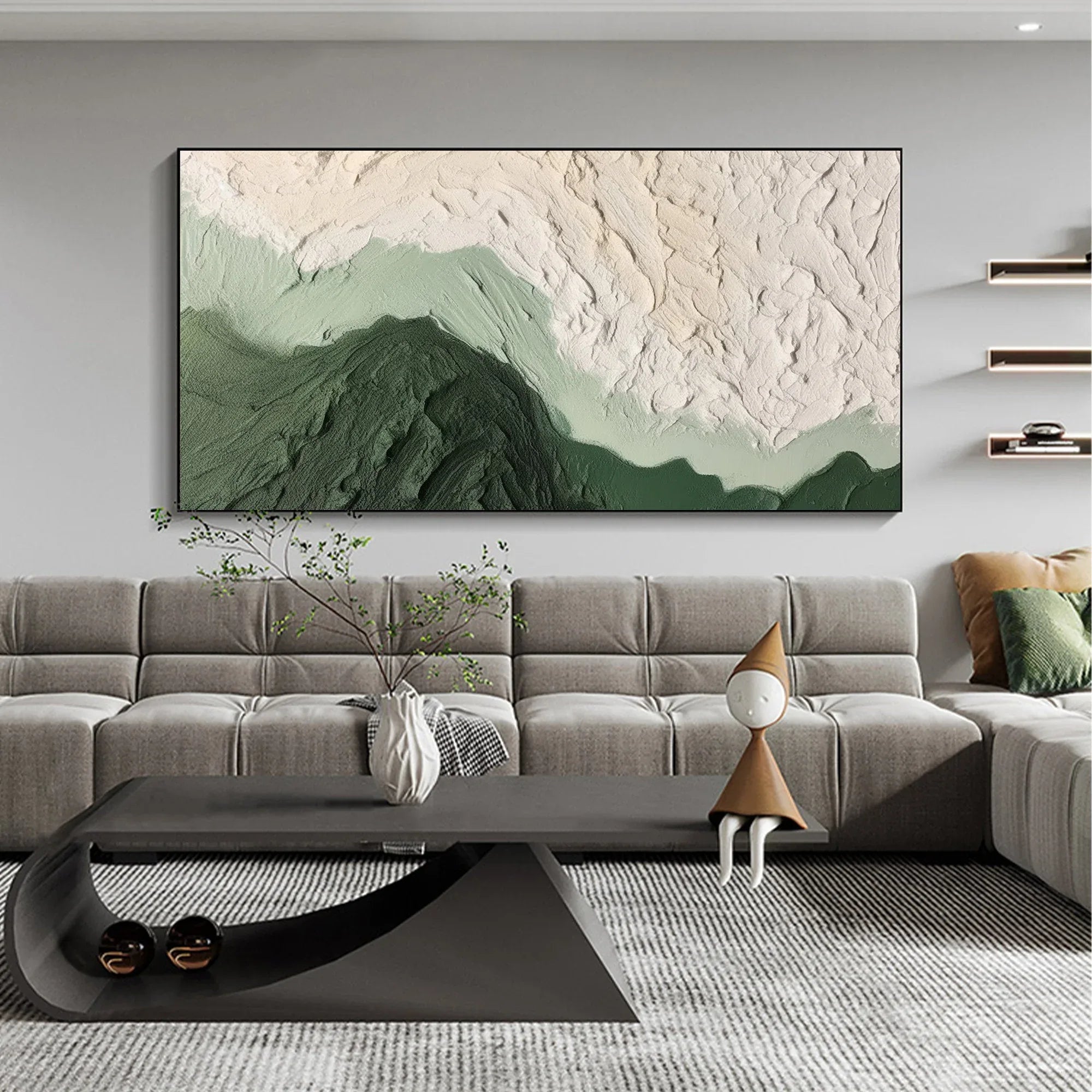 Forest Ridge-Modern Interior Design Mountain Thick Coating Three Dimensional Texture Wall Art