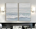Ocean's Whisper- Dual Panel Textured Seascape Wall Art