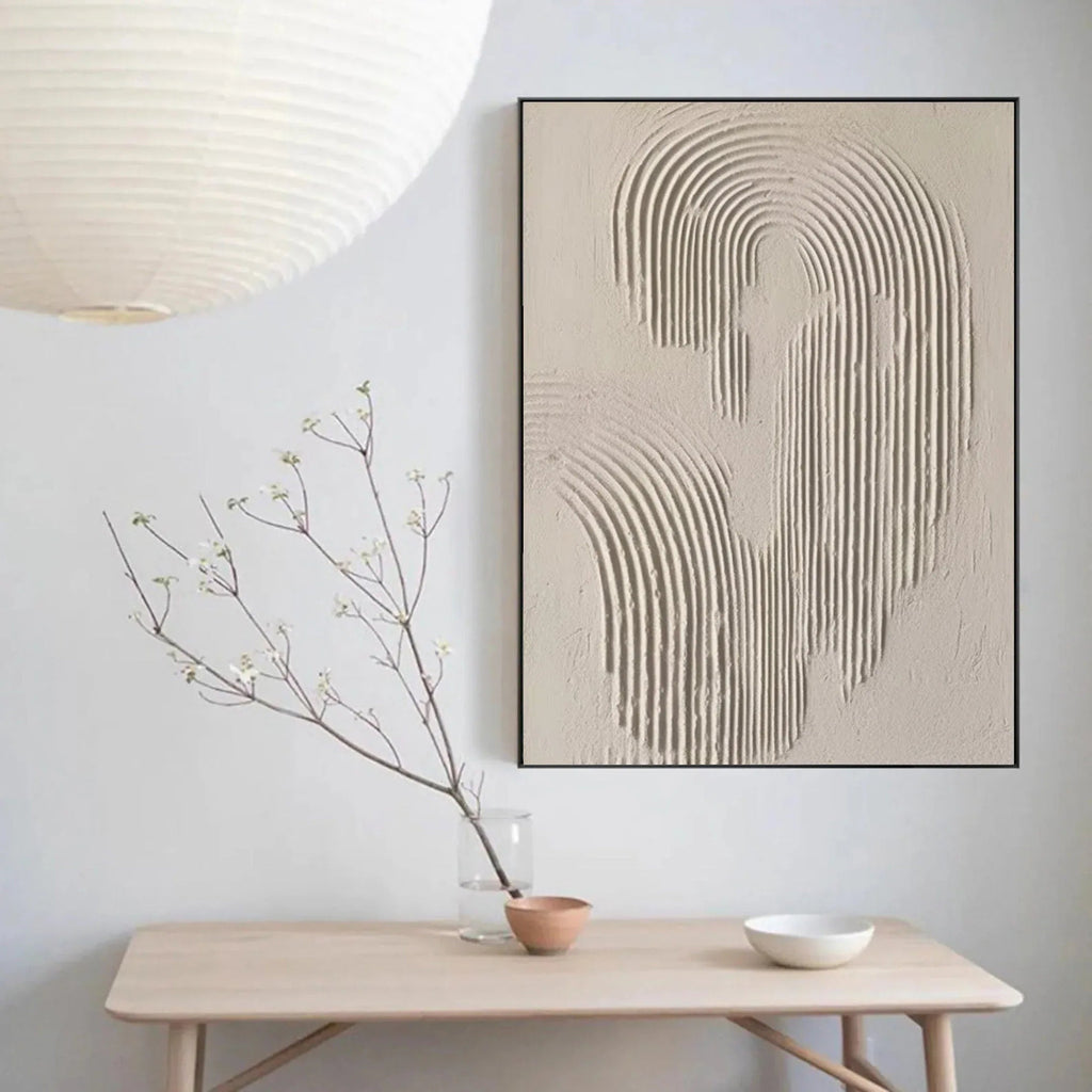 Rippled Elegance-Modern Interior Design Geometric Curve Texture Abstract Wall Art