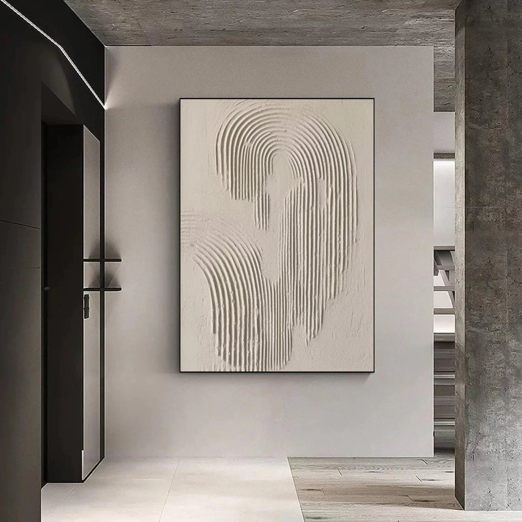 Rippled Elegance-Modern Interior Design Geometric Curve Texture Abstract Wall Art