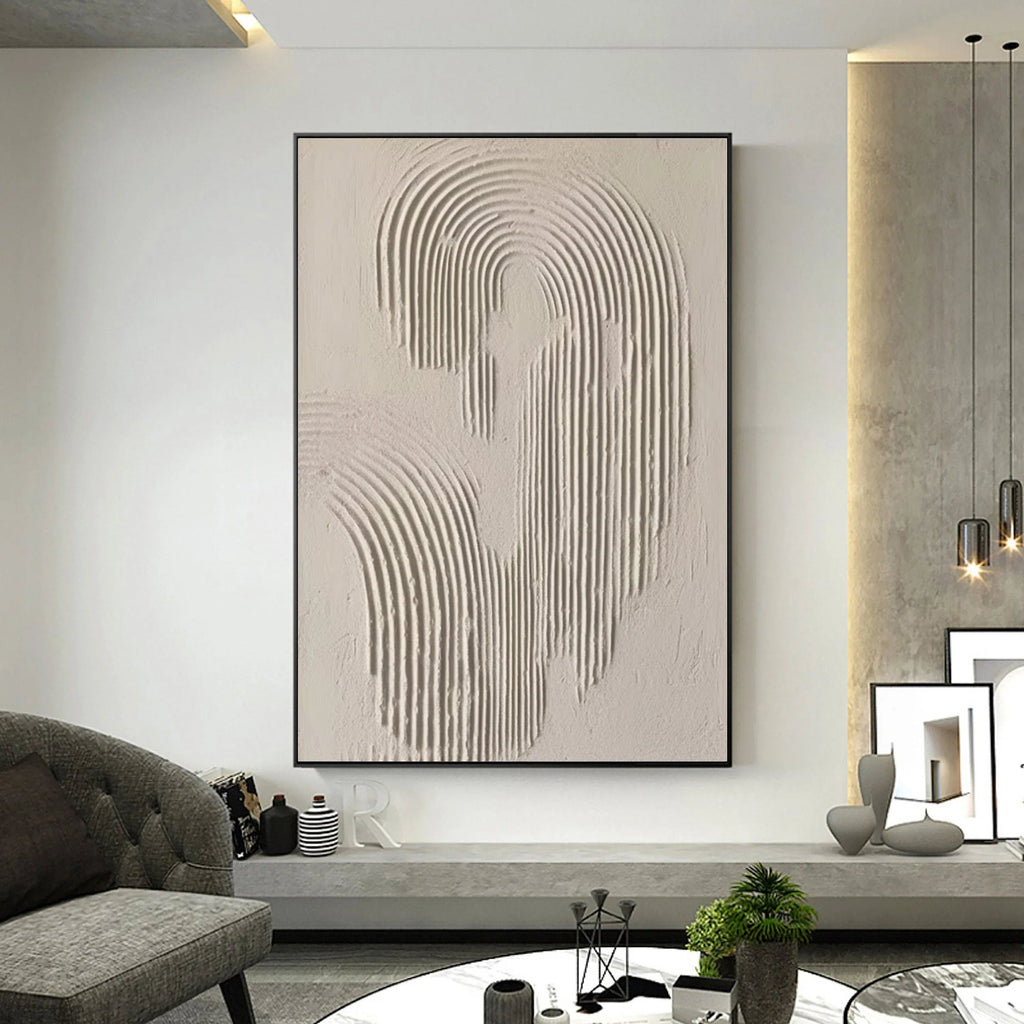 Rippled Elegance-Modern Interior Design Geometric Curve Texture Abstract Wall Art