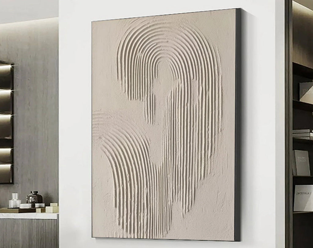 Rippled Elegance-Modern Interior Design Geometric Curve Texture Abstract Wall Art
