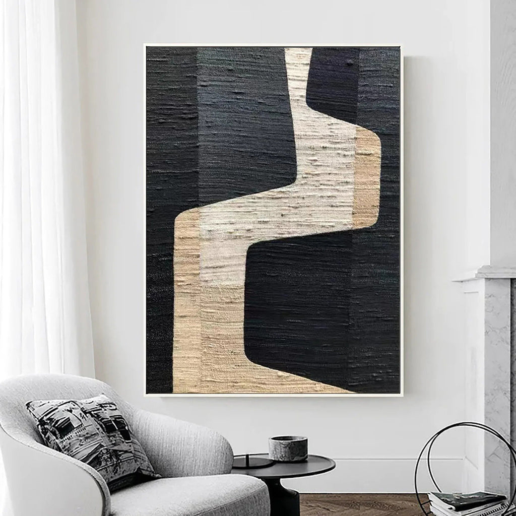 Mono Path Surge-Modern Interior Design Geometric Curve Texture Wall Art