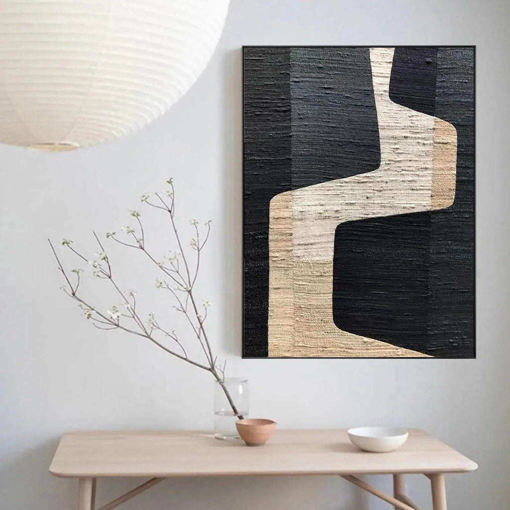 Mono Path Surge-Modern Interior Design Geometric Curve Texture Wall Art