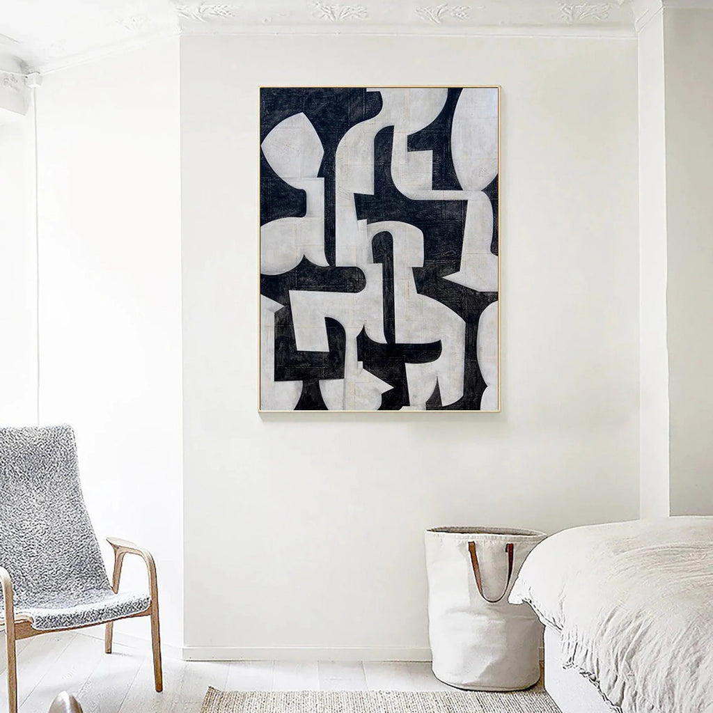 Mono Hypnotic-Modern Geometric Abstract Wall Art