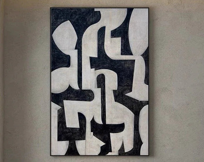 Mono Hypnotic-Modern Geometric Abstract Wall Art