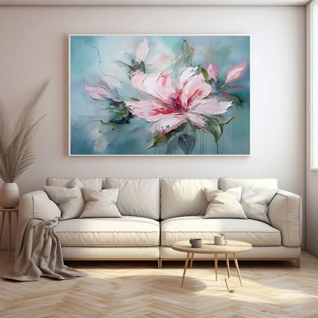 Blossom Symphony-Abstract Floral Texture Wall Art for Home Decoration#FL10038