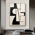 Monochrome Balance-Block Rhythm Black and White Geometric Abstract Wall Art