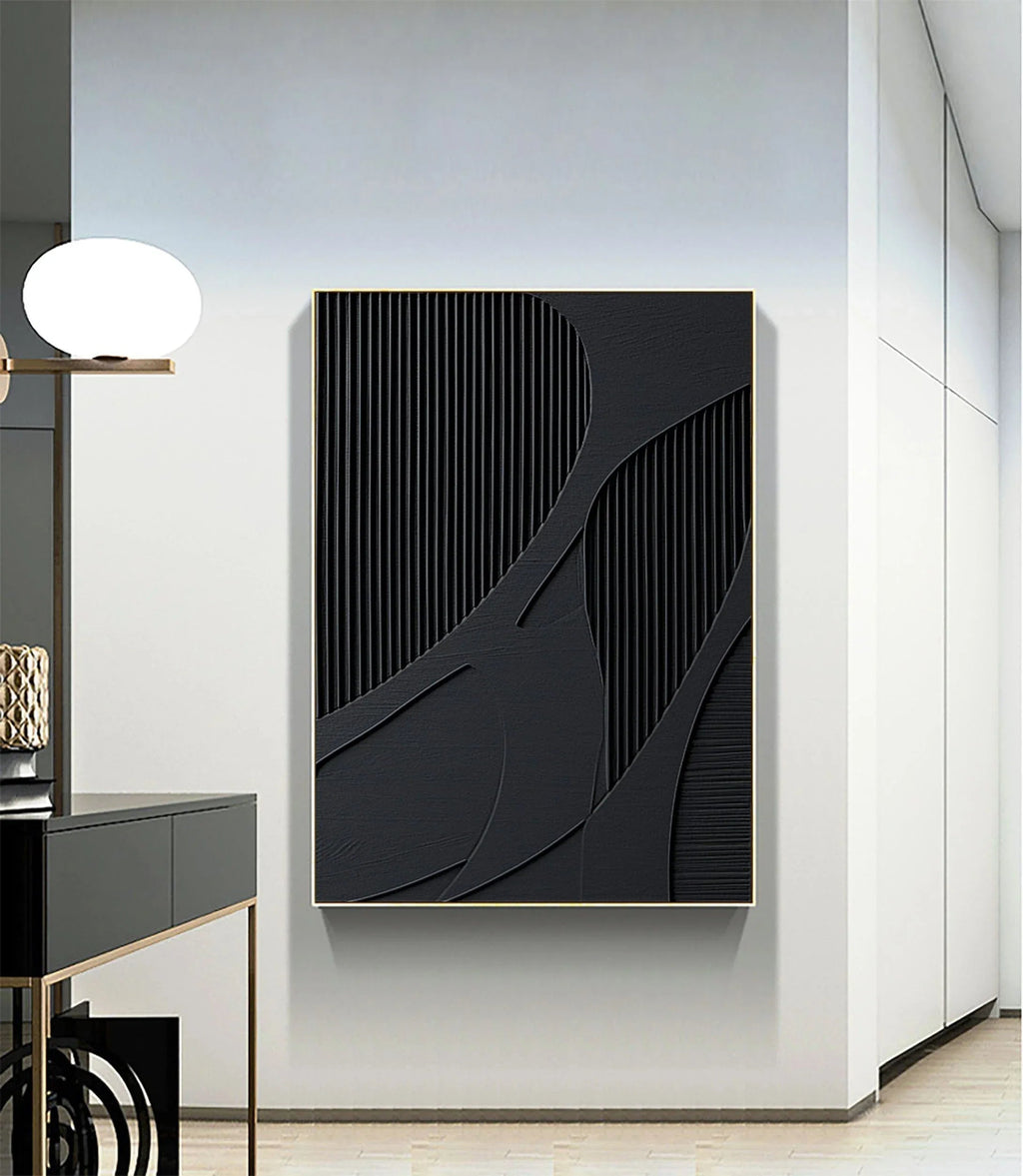 Silent Harmony-Modern hand drawn geometric wabi sabi abstract wall art