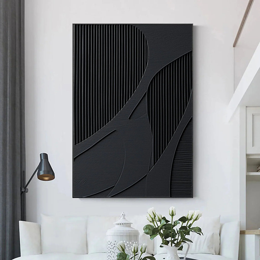 Silent Harmony-Modern hand drawn geometric wabi sabi abstract wall art