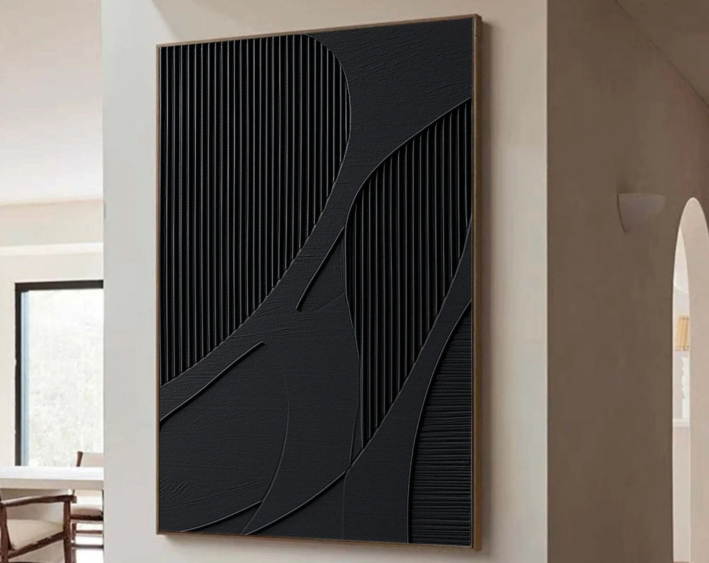 Silent Harmony-Modern hand drawn geometric wabi sabi abstract wall art