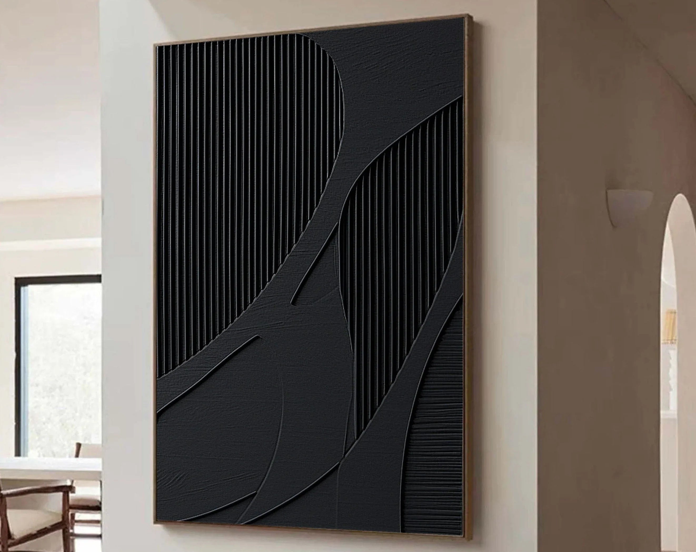 Silent Harmony-Modern hand drawn geometric wabi sabi abstract wall art