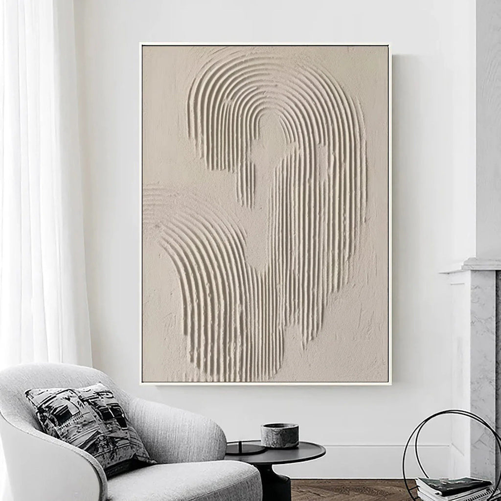Rippled Elegance-Modern Interior Design Geometric Curve Texture Abstract Wall Art