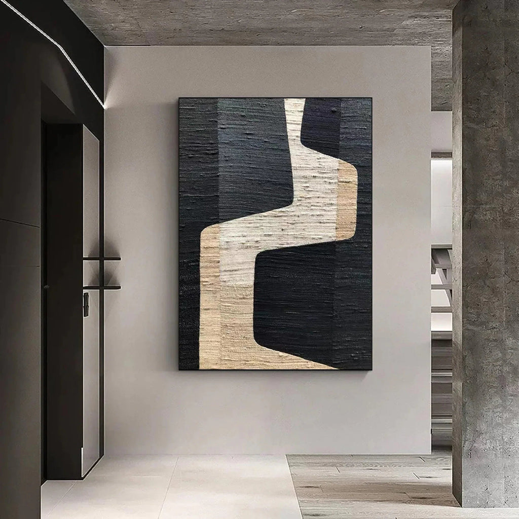Mono Path Surge-Modern Interior Design Geometric Curve Texture Wall Art
