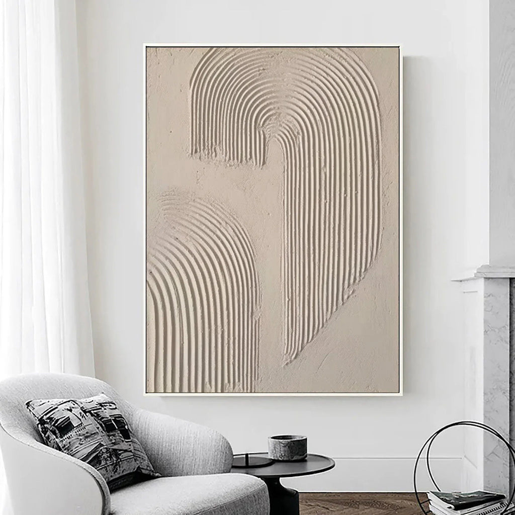 Abstract Arc Texture-Minimalist Textured Wall Art with Flowing Arches