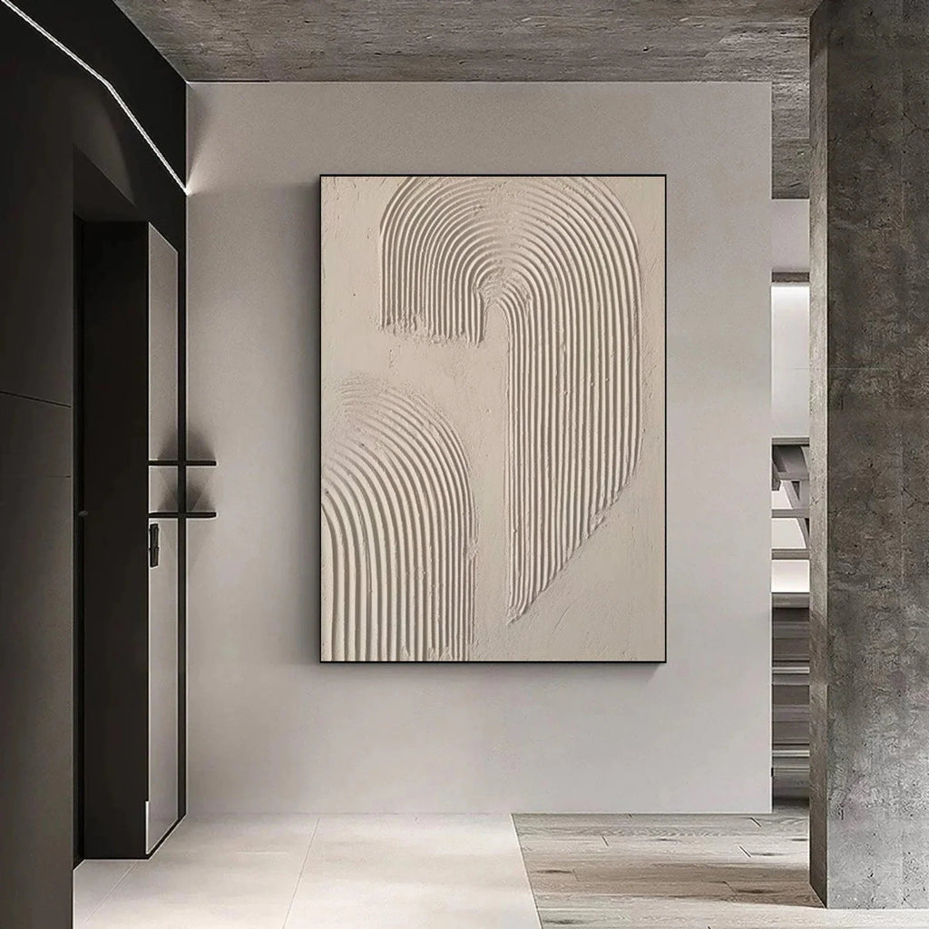 Abstract Arc Texture-Minimalist Textured Wall Art with Flowing Arches
