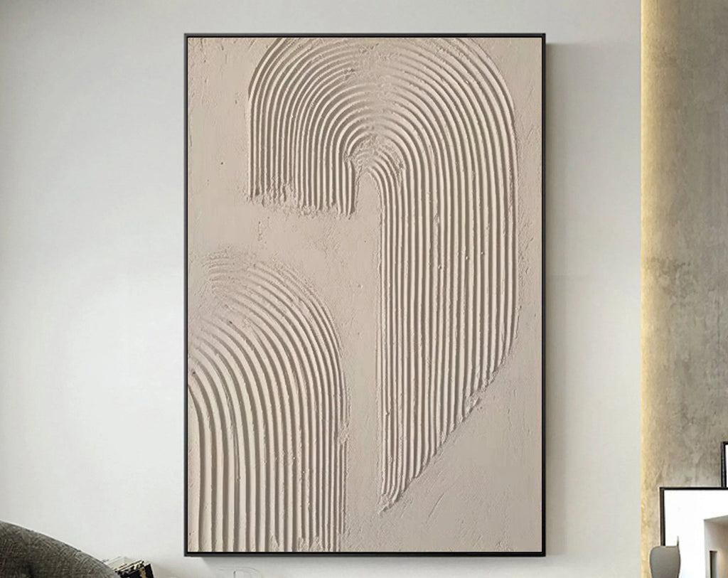 Abstract Arc Texture-Minimalist Textured Wall Art with Flowing Arches