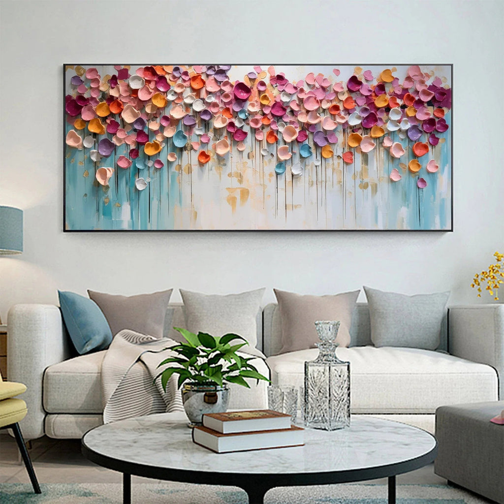 Blossoming Symphony-Dimensional Petal Abstract Wall Art#FL10005