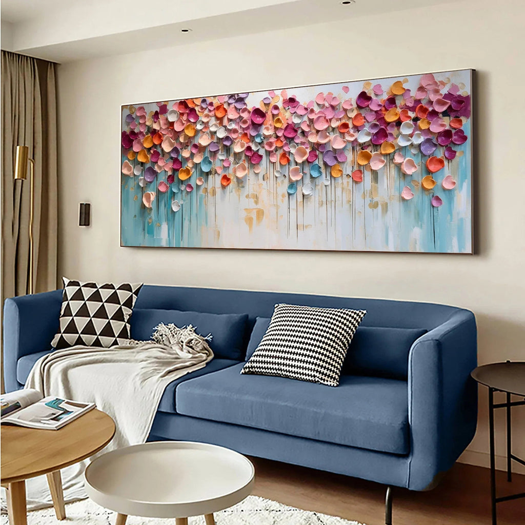 Blossoming Symphony-Dimensional Petal Abstract Wall Art#FL10005