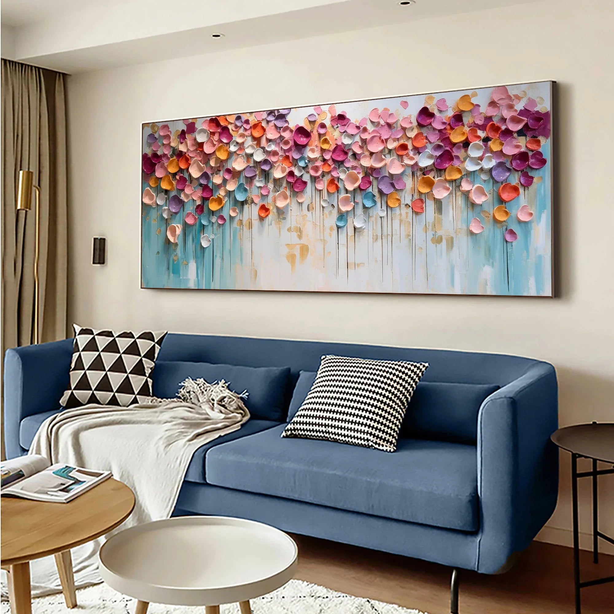 Blossoming Symphony-Dimensional Petal Abstract Wall Art#FL10005