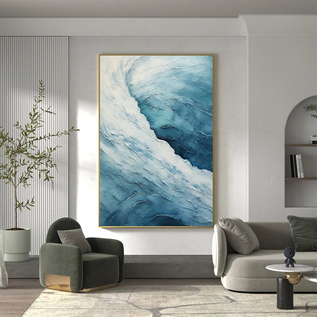 Blue Abyss - Abstract Oceanic Textured Wall Art