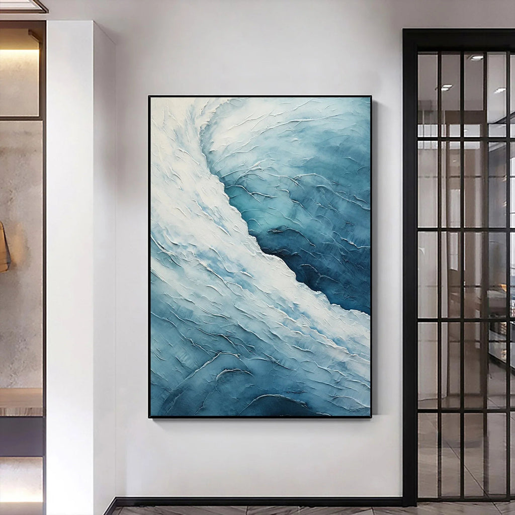 Blue Abyss - Abstract Oceanic Textured Wall Art