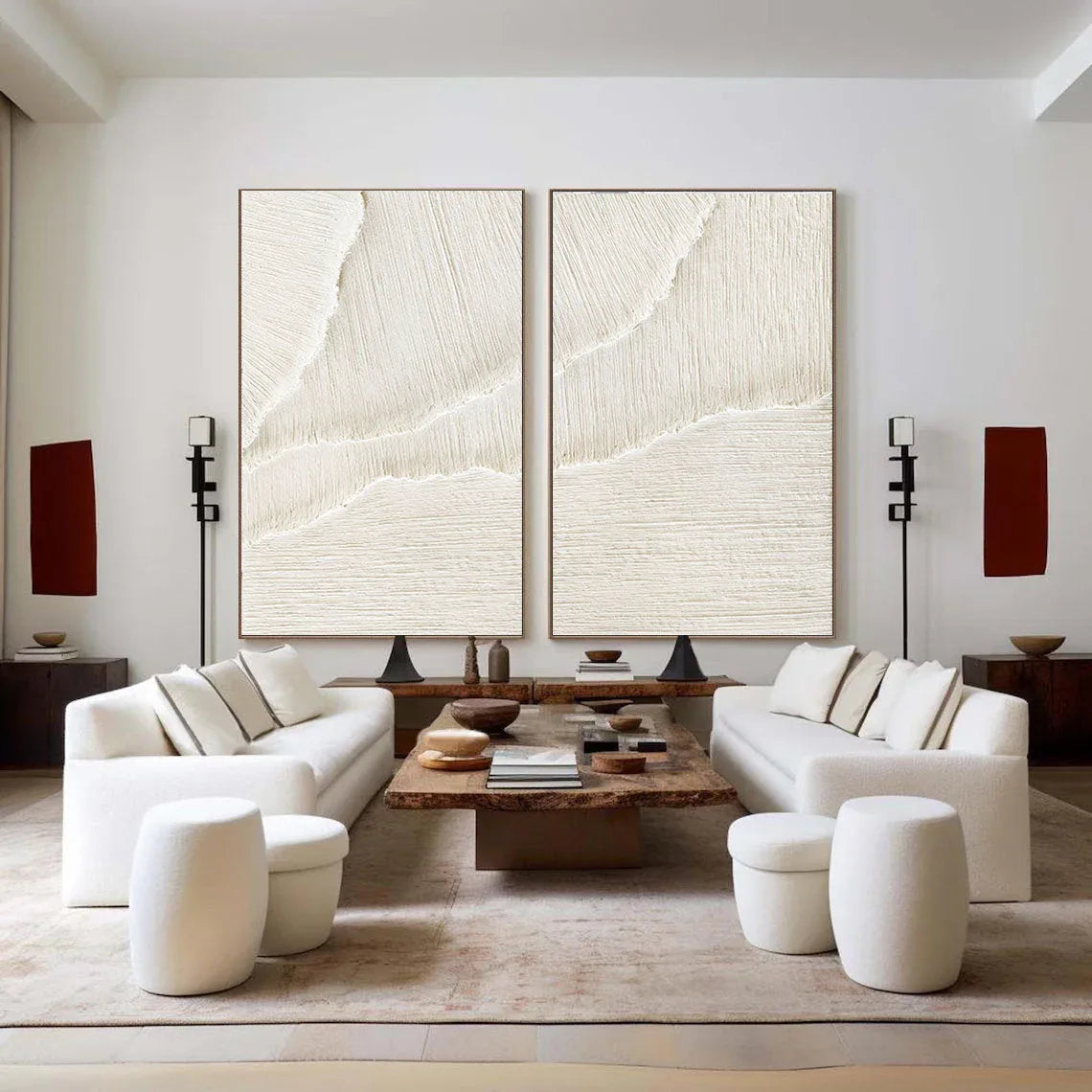 Desert Breeze - Dual Minimalist Textured Wall Art SET OF 2