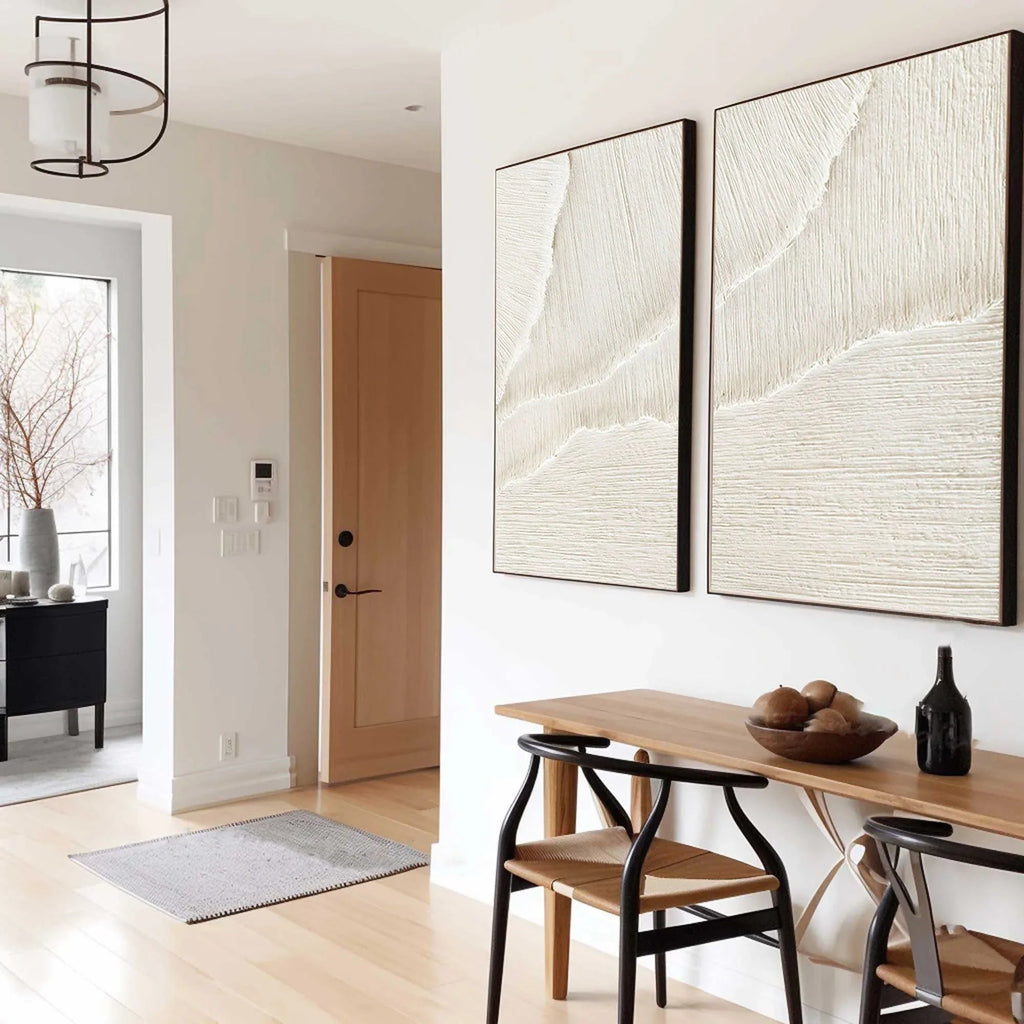 Desert Breeze - Dual Minimalist Textured Wall Art SET OF 2
