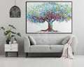 Colorful Tree-Colorful Feather Life Tree Texture Wall Art#FL10050