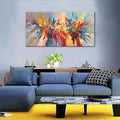 Explosive Color Burst-Abstract Color Energy Hand-Painted Texture Wall Art