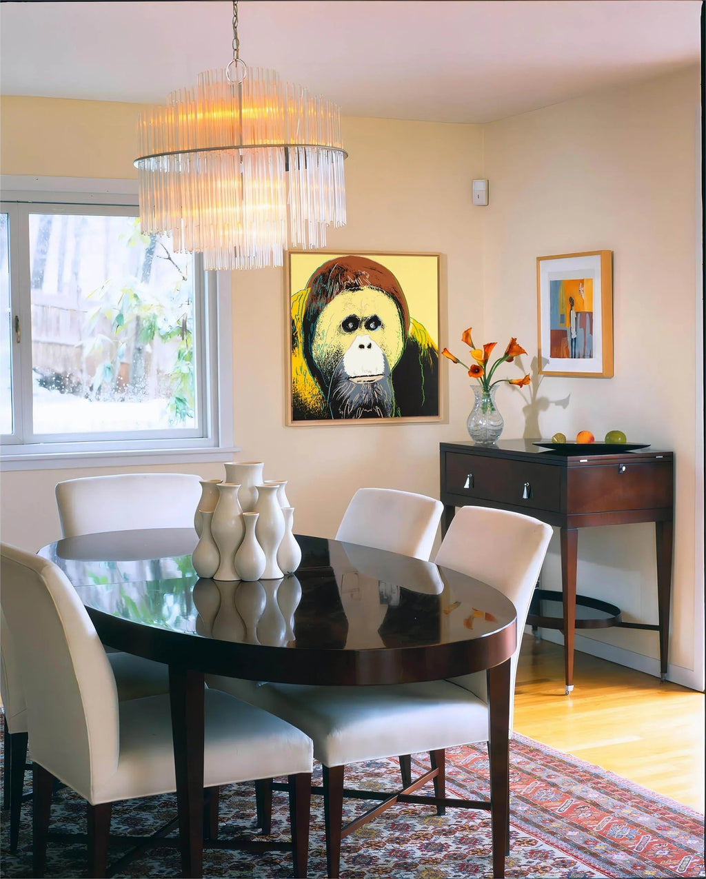 Expressive Orangutan-Pop Chimpanzee Abstract Wall Art