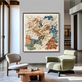 Layered Order – Hand-Painted Textured Abstract Oil Painting#AB14205