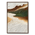 Quiet Valley - Minimalist Textured Abstract Landscape Canvas#AB14285
