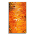 Amber Current - Modern Interior Decoration Featuring Orange Ripple Texture Wall Art#AB14288