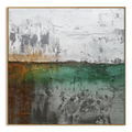 Eroded Horizon – Hand-Painted Textured Abstract Landscape Wall Art#AB14183