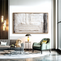 Quiet Grid-Minimal Textured Abstract Canvas#AB14293