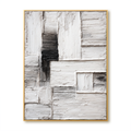 Silent Partition - Minimal Textured Abstract Canvas#AB14294