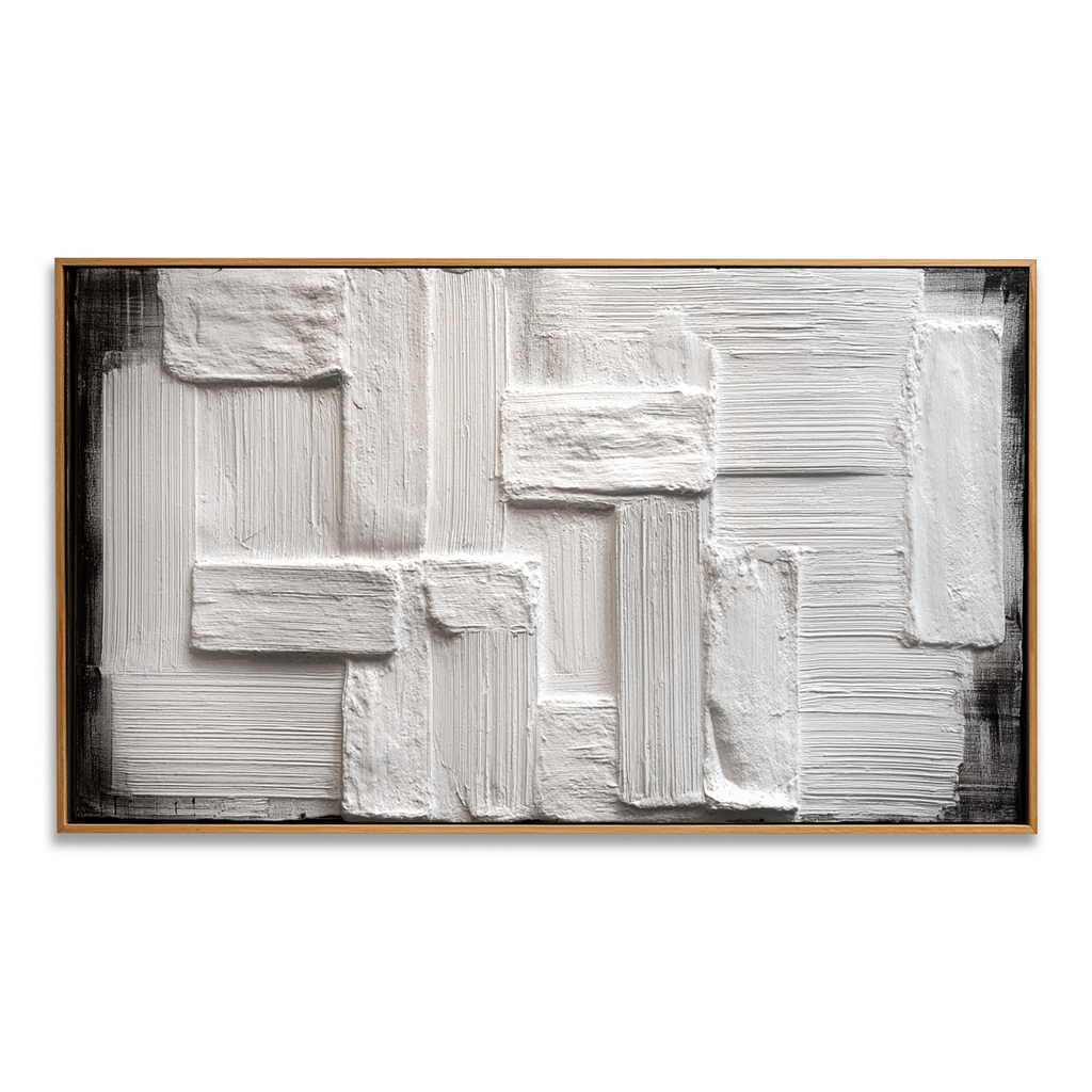Silent Grid - Modern minimalist abstract texture canvas#AB14296